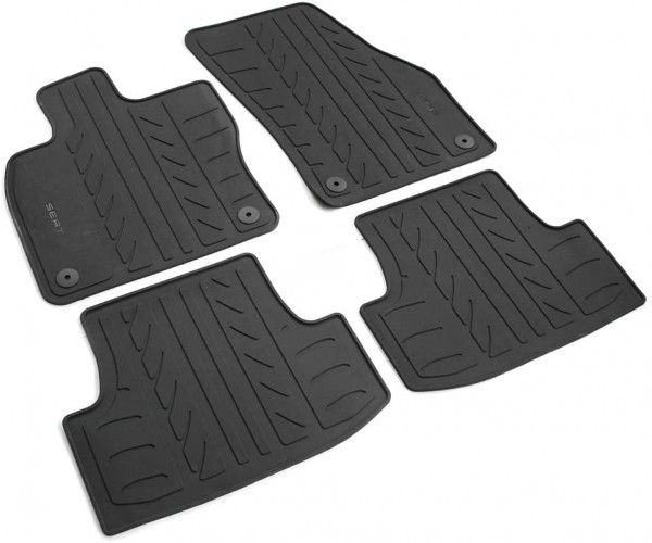 Juego (4 udes) Alfombrillas de goma color negro ORIGINAL SEAT Ateca, 575061500041