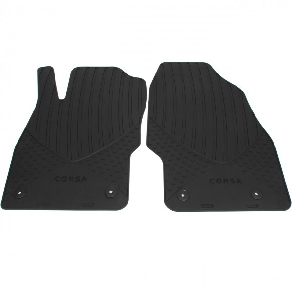 Alfombrillas delanteras de Goma negro ORIGINAL OPEL CORSA E, 13483186