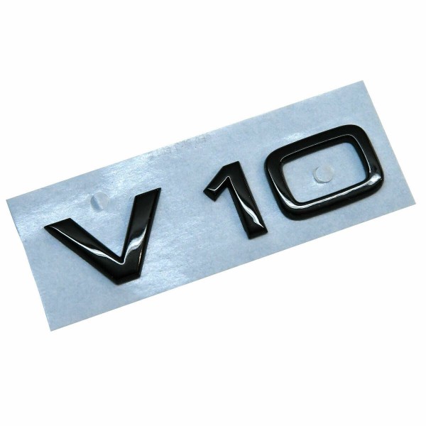Rotulo negro brillante 'V10' Tuning Exclusive Black Edition ORIGINAL AUDI,4E0853601CT94