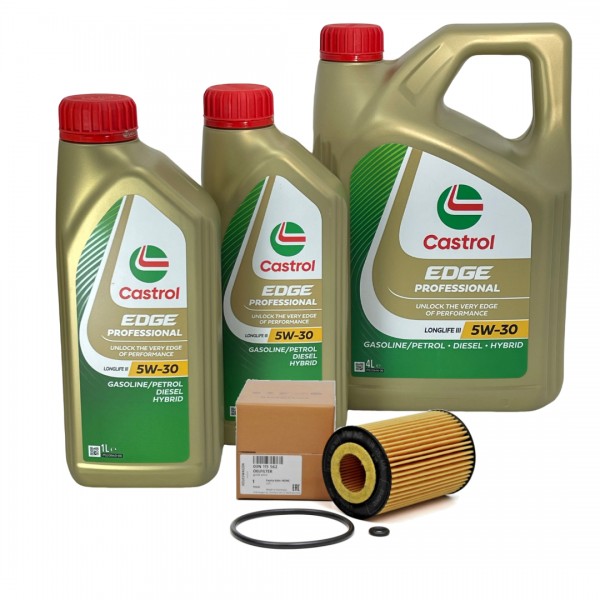 Pack Filtro Aceite ORIGINAL VAG 03N115562 1.6 2.0 TDI & 6L CASTROL Professional LongLife III 5W30