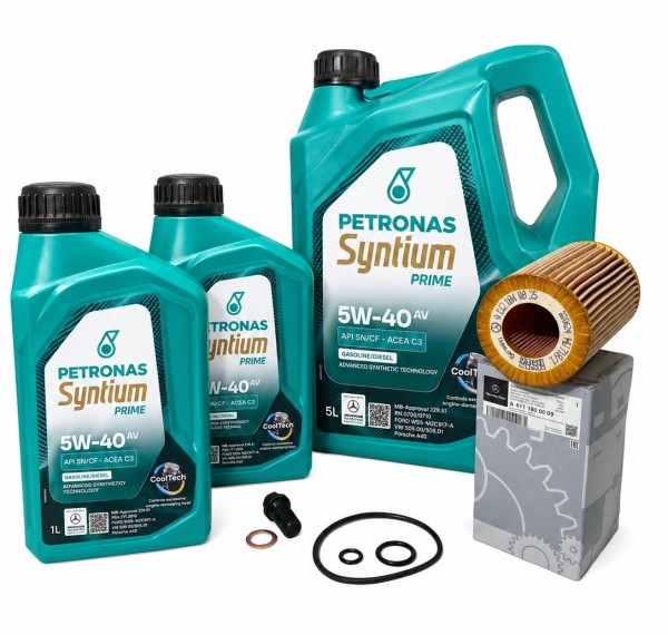 Pack 7L Petronas 5W40 & Filtro de Aceite 6111800009 ORIGINAL MERCEDES-BENZ