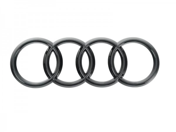 Emblema ORIGINAL AUDI parrilla frontal, anillos edición Blackline negro, 8J0853605BT94.